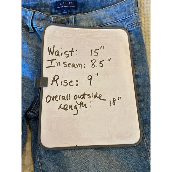 Talbots Shorts Simply Flattering 5 Pocket Size 4 + Stretch Cuffed Denim Walking - Picture 8 of 12